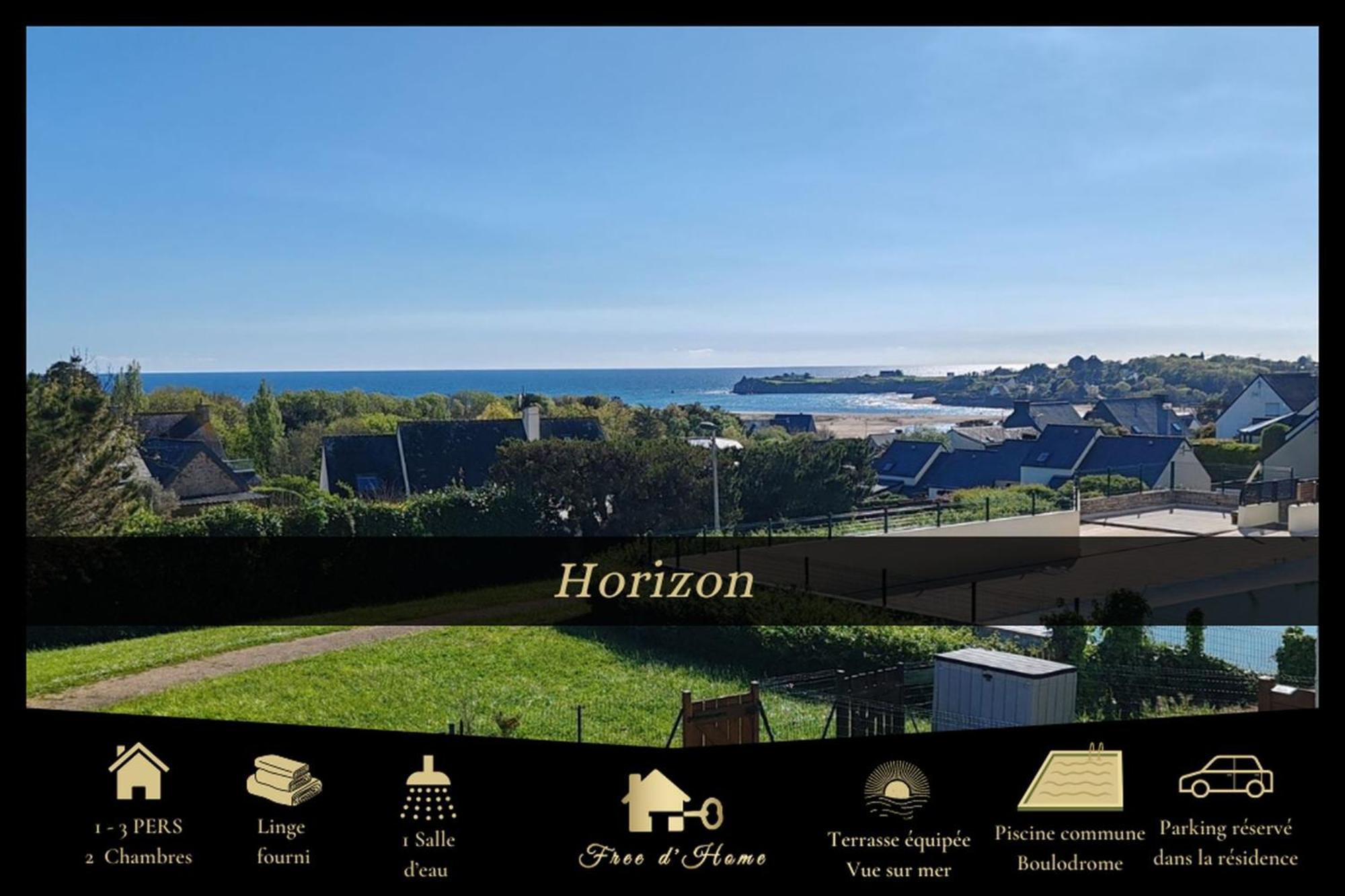 Horizon, Vue Mer, Piscine Chauffee Guidel